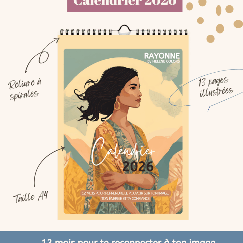 Rayonne 2026 – Calendrier mural A4 pour 12 mois de transformation